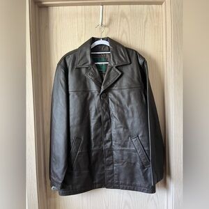 Men’s DANIER Vintage Dark Brown Heavyweight Faux Leather Jacket